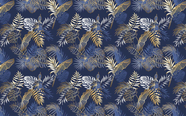 Pattern of leaves on a blue background u53271p 600x375 - Pattern of leaves on a blue background - tegory