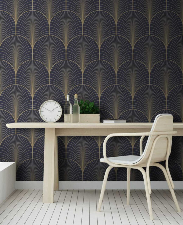 Elegant seamless midnight scallop pattern. Elegant seamless midnight scallop pattern.