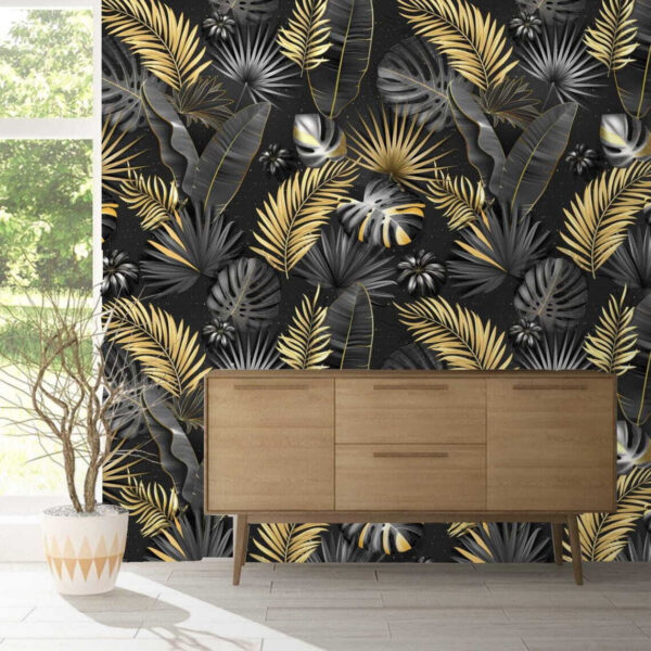 Elegant tropic leaves in monochrome. Elegant tropic leaves in monochrome.