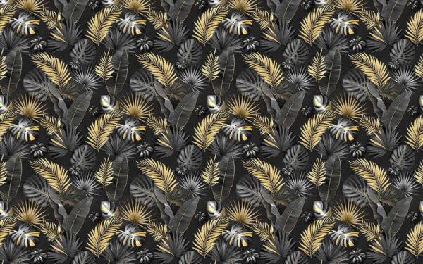 Elegant tropic leaves in monochrome. Elegant tropic leaves in monochrome.