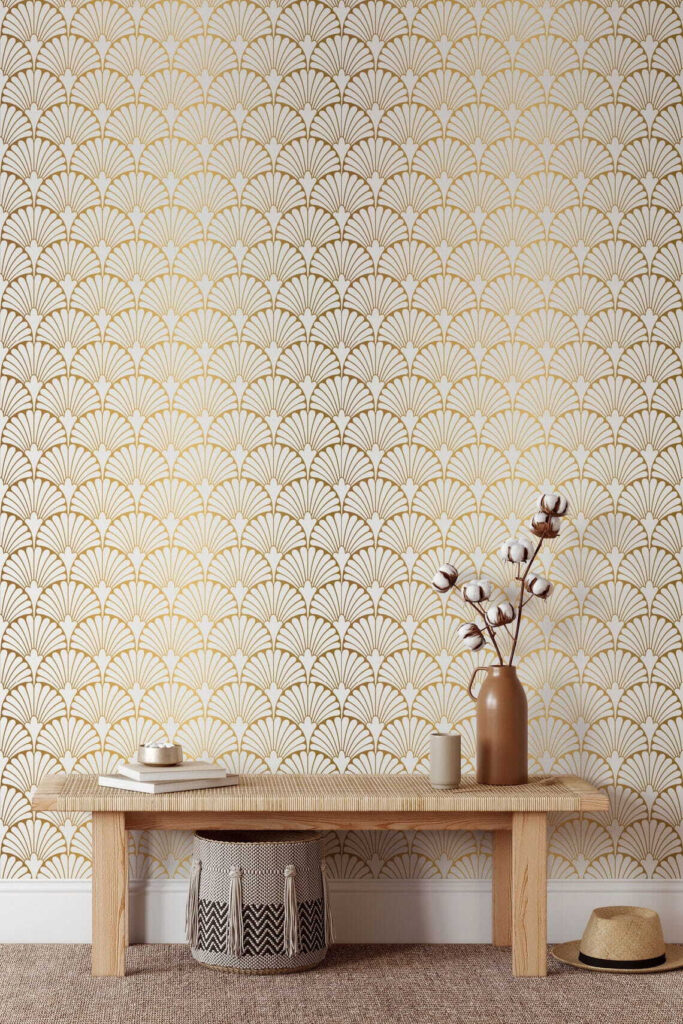 Elegant pattern in warm yellow tones