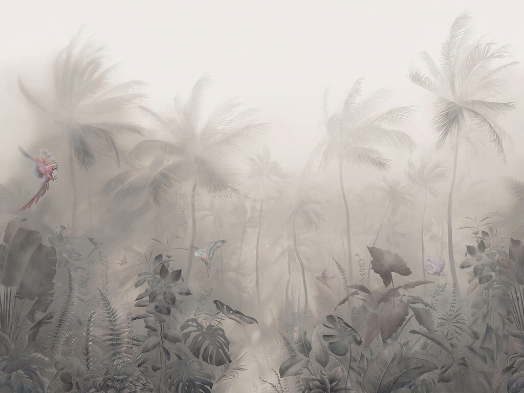 Foggy forest with palm trees and butterflies u53065p 1024x768 - Foggy forest with palm trees and butterflies - tegory