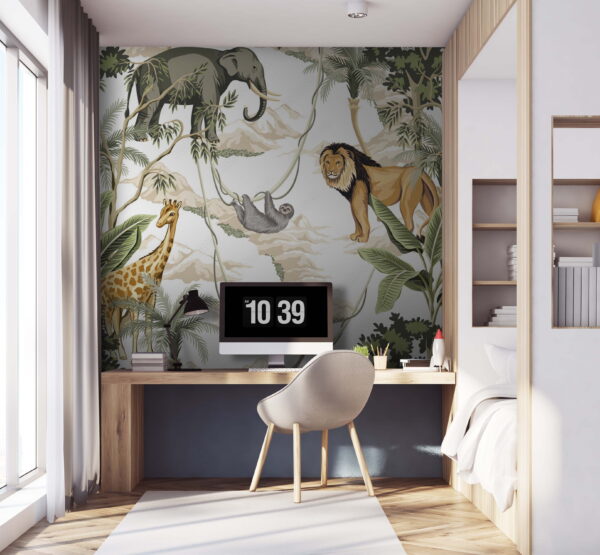 Wallpaper with animals and trees u51916piw1 600x555 - Wallpaper with animals and trees - tegory