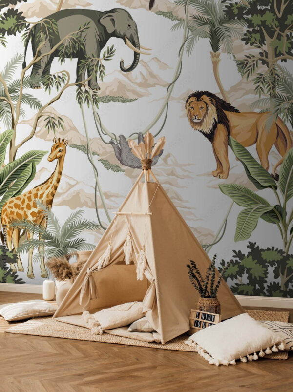 Wallpaper with animals and trees u51916pir2m 600x803 - Wallpaper with animals and trees - tegory