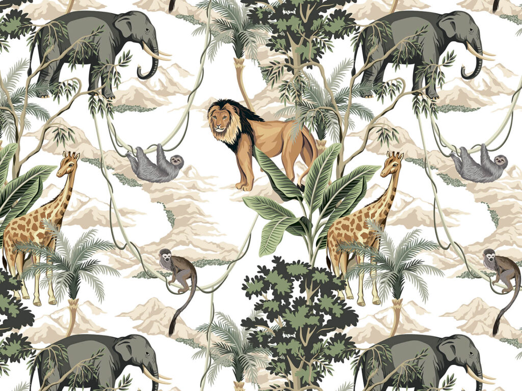 Wallpaper with animals and trees u51916p 1024x768 - Wallpaper with animals and trees - tegory