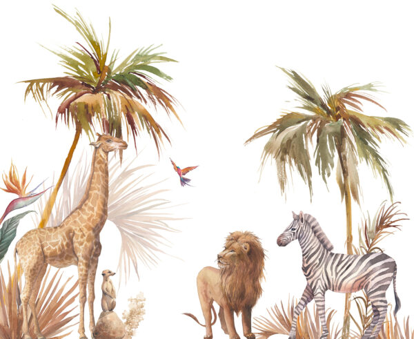 Group of animals in a jungle Group of animals in a jungle