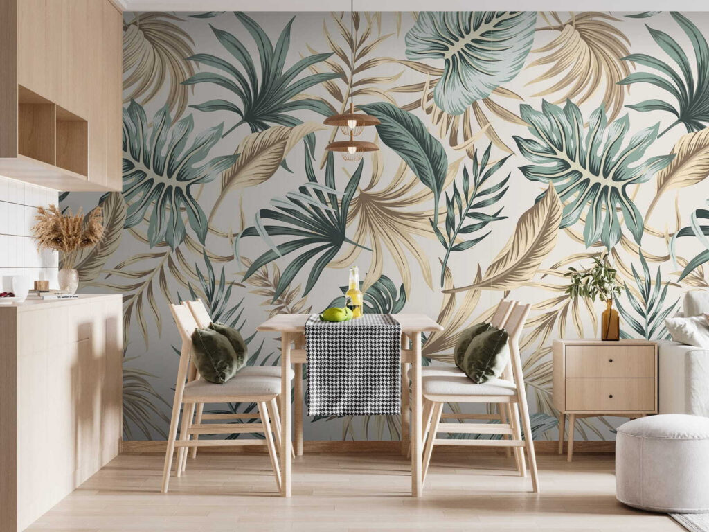Pattern of leaves on a white background Pattern of leaves on a white background