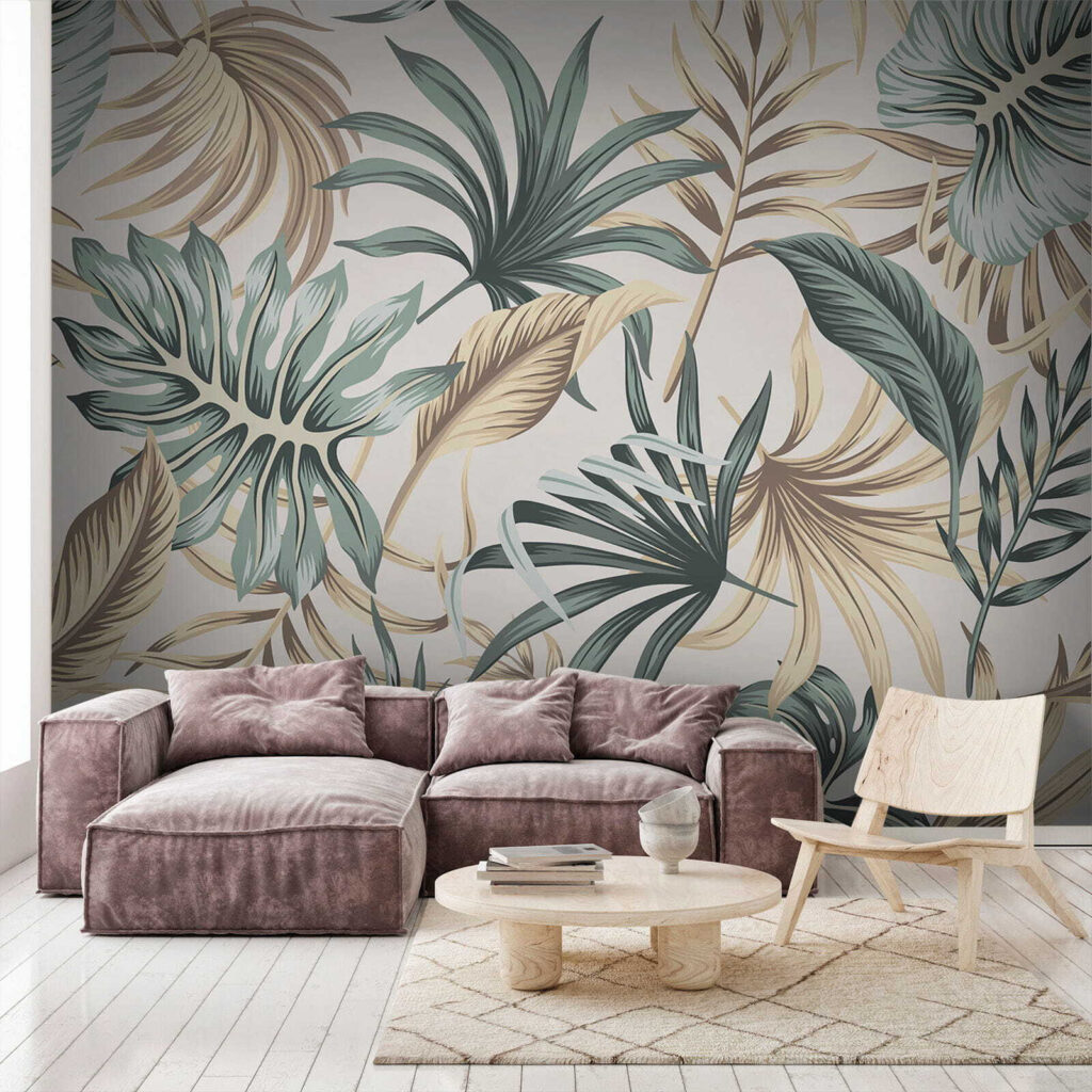 Pattern of leaves on a white background Pattern of leaves on a white background
