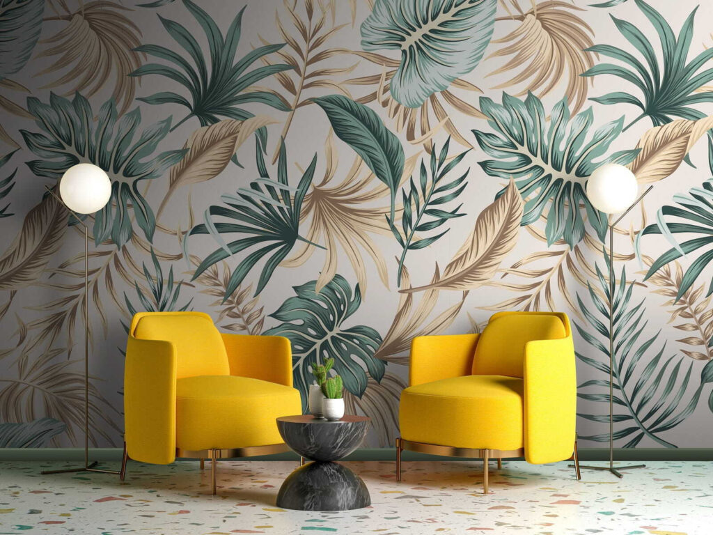 Pattern of leaves on a white background Pattern of leaves on a white background