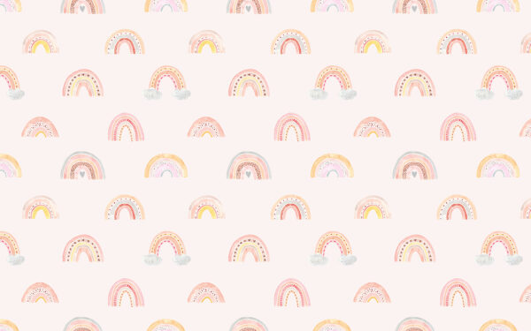 Pattern of rainbows on a white background Pattern of rainbows on a white background