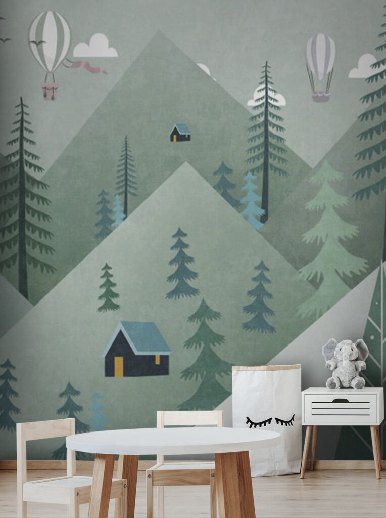 u51241pir1m 764x1024 - Landscape with trees and hot air balloons - tegory