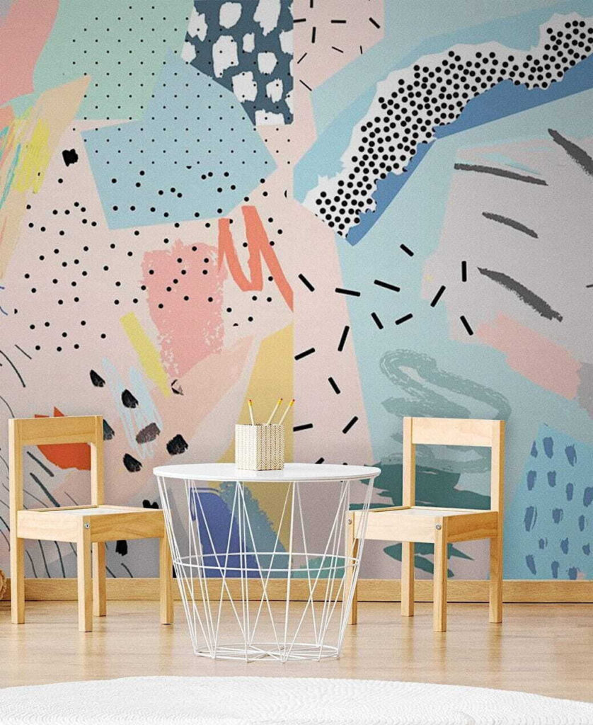 Collage of different colored pieces of paper Collage of different colored pieces of paper