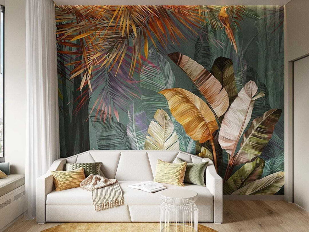Painting of a bird and a plant Painting of a bird and a plant