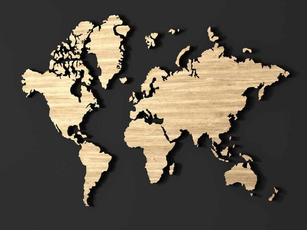Map of the world Map of the world