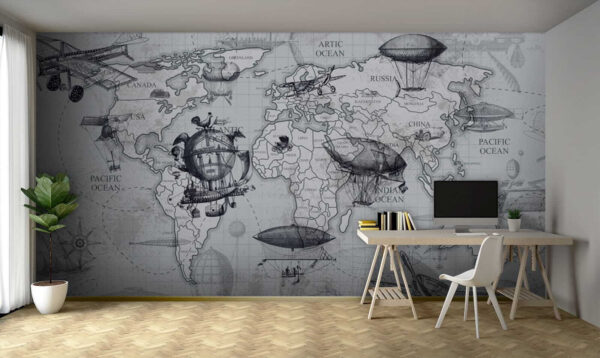 Map of the world with different types of air balloons u50413piw1m 600x358 - Map of the world with different types of air balloons - tegory