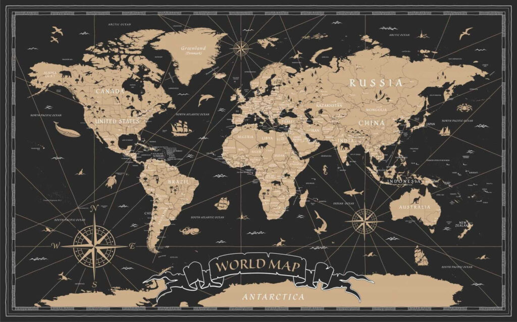 Map of the world Map of the world