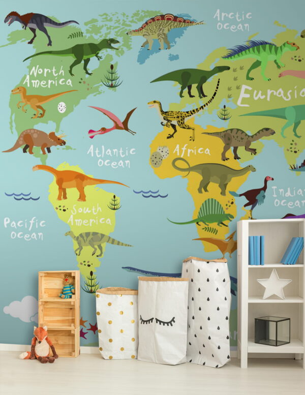 Map of dinosaurs with white text u50382pir1m 600x777 - Map of dinosaurs with white text - tegory