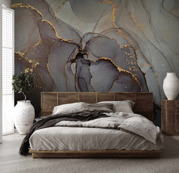 Wall murals Shimmering veins in a stone canvas (SKU: u49895) Wall murals Wall murals Shimmering veins in a stone canvas (SKU: u49895)
