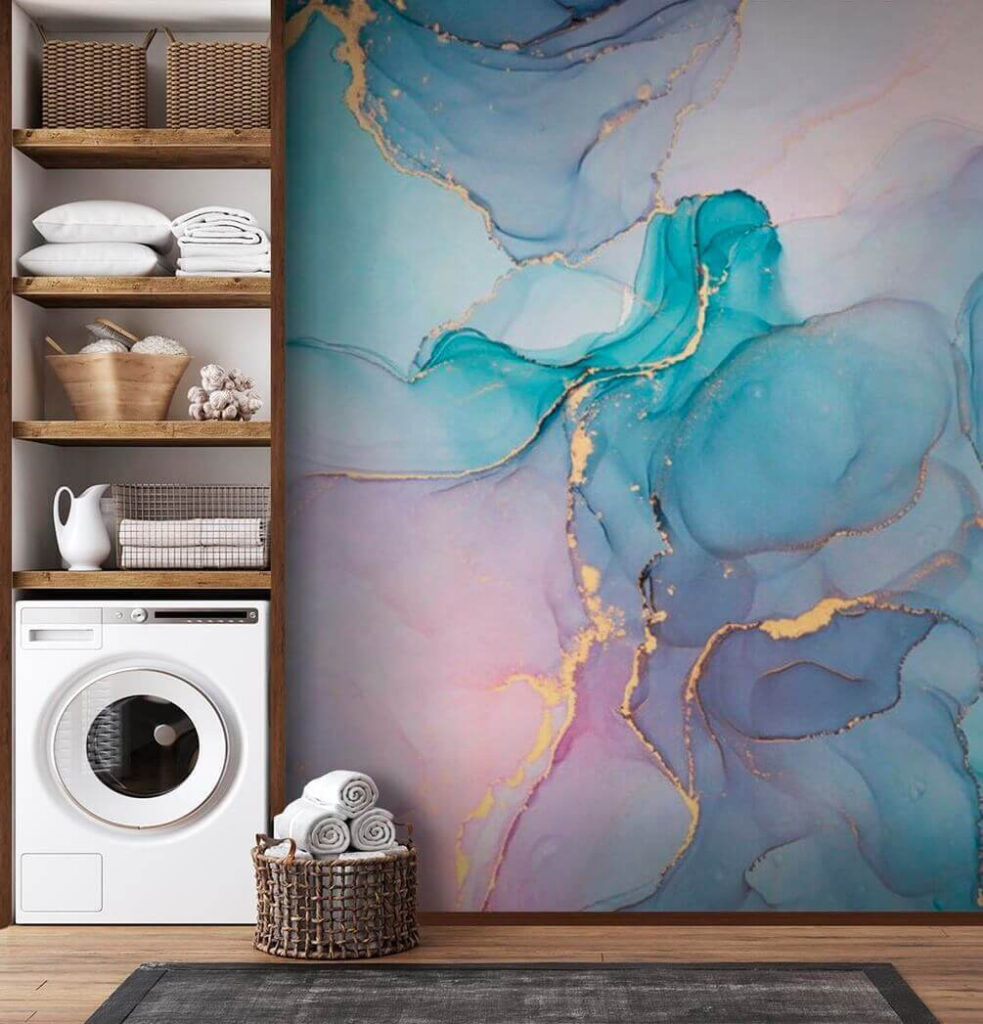 Serene abstract waves of cool colors u49408pit2 983x1024 - Serene abstract waves of cool colors