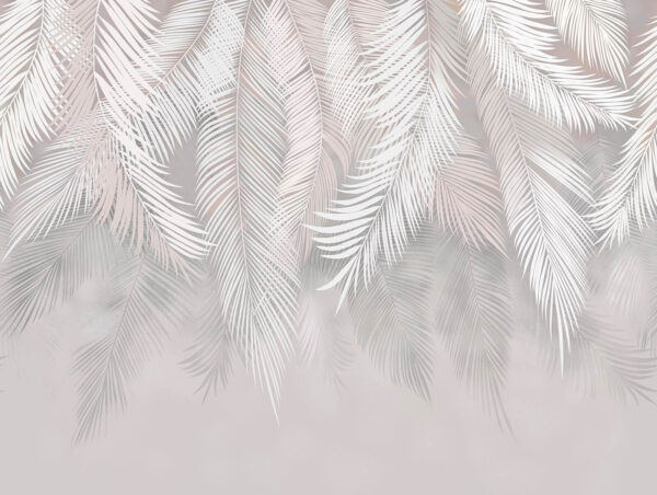 White leaves on a gray background White leaves on a gray background