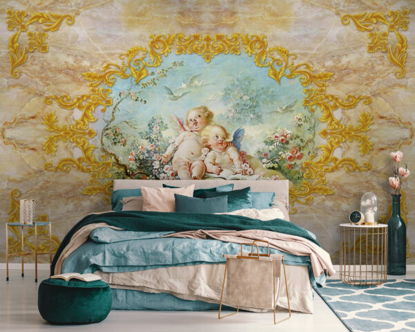 Painting of angels and flowers u47826pib111 600x480 - Painting of angels and flowers - tegory