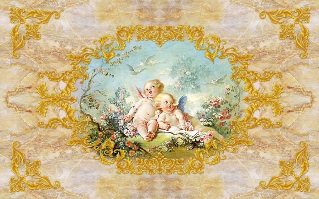 Painting of angels and flowers u47826p 1024x640 - Painting of angels and flowers - tegory