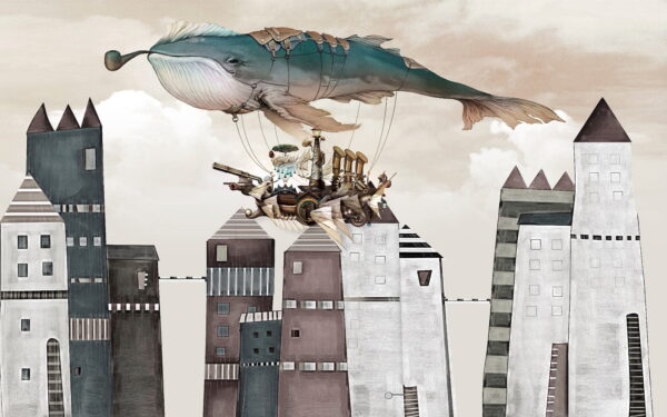 Whale flying over a city u44334p 600x375 - Whale flying over a city - tegory