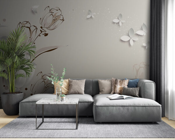 White tulips and butterflies u42642pig53m 600x480 - White tulips and butterflies - tegory