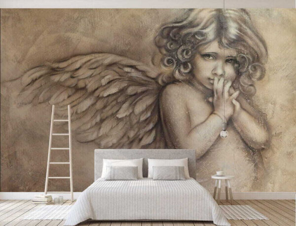 Painting of a baby angel