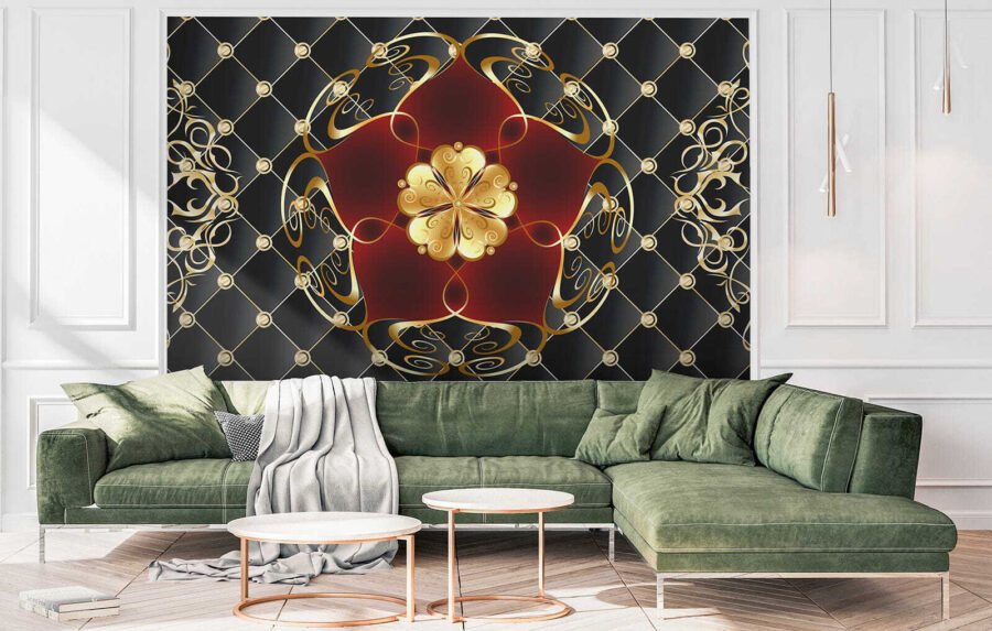 Elegant floral design on black background u40780pig1 900x573 - Elegant floral design on black background - tegory
