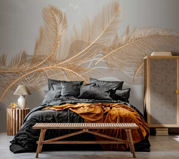 Elegant metallic feather illustration. Elegant metallic feather illustration.