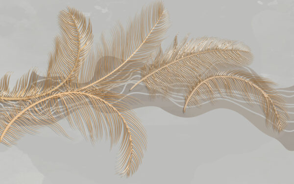 Elegant metallic feather illustration. Elegant metallic feather illustration.