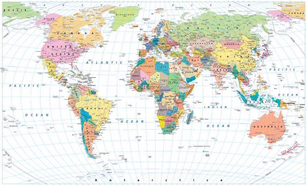 Map of the world Map of the world