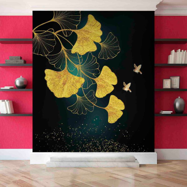 Ginkgo leaves and birds in elegance u39199pih1m 600x600 - Ginkgo leaves and birds in elegance - tegory