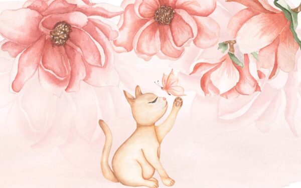 Cat with a butterfly on its paw u38414p 600x375 - Cat with a butterfly on its paw - tegory
