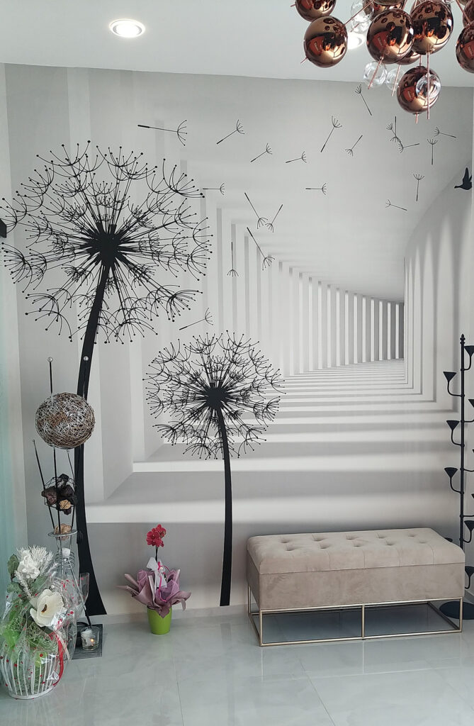 White room with trees and birds flying u37803pih20 669x1024 - White room with trees and birds flying