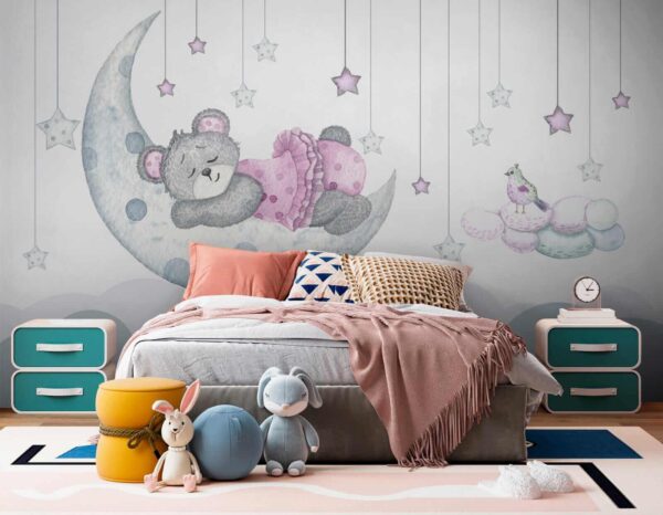 Teddy bear sleeping on the moon Teddy bear sleeping on the moon