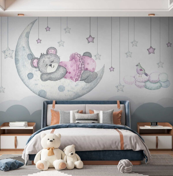 Teddy bear sleeping on the moon Teddy bear sleeping on the moon