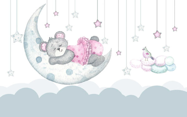 Teddy bear sleeping on the moon Teddy bear sleeping on the moon