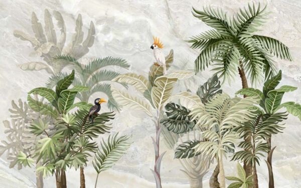Mural of a tropical forest Mural of a tropical forest