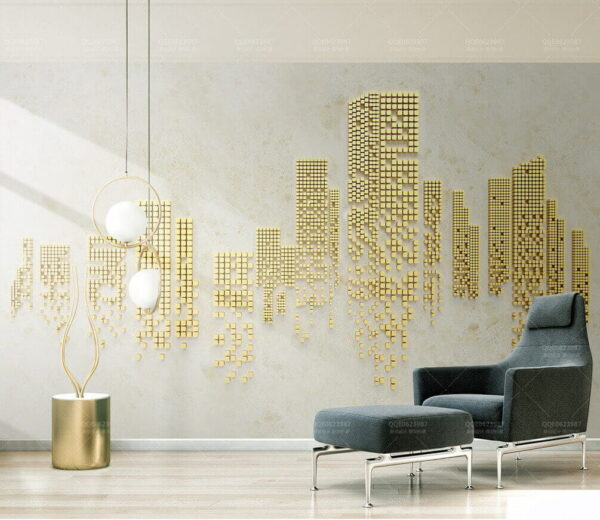City skyline made out of small squares u36916pig2m 600x520 - City skyline made out of small squares - tegory