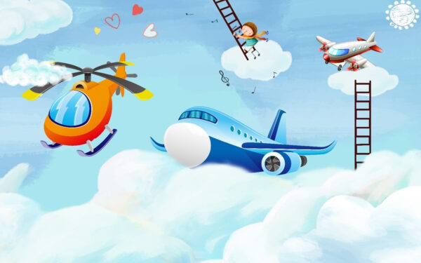 Cartoon planes in the sky Cartoon planes in the sky