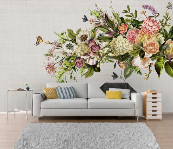 Butterfly flying over a bouquet of flowers u34636pig1m 600x519 - Butterfly flying over a bouquet of flowers - tegory