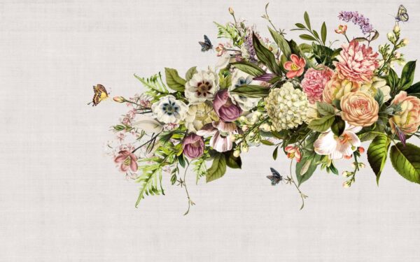 Butterfly flying over a bouquet of flowers u34636p 600x375 - Butterfly flying over a bouquet of flowers - tegory