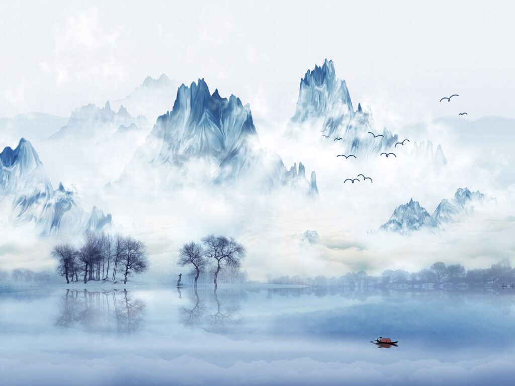 Landscape of a lake with trees and mountains in the background u34471p 1024x768 - Landscape of a lake with trees and mountains in the background - tegory