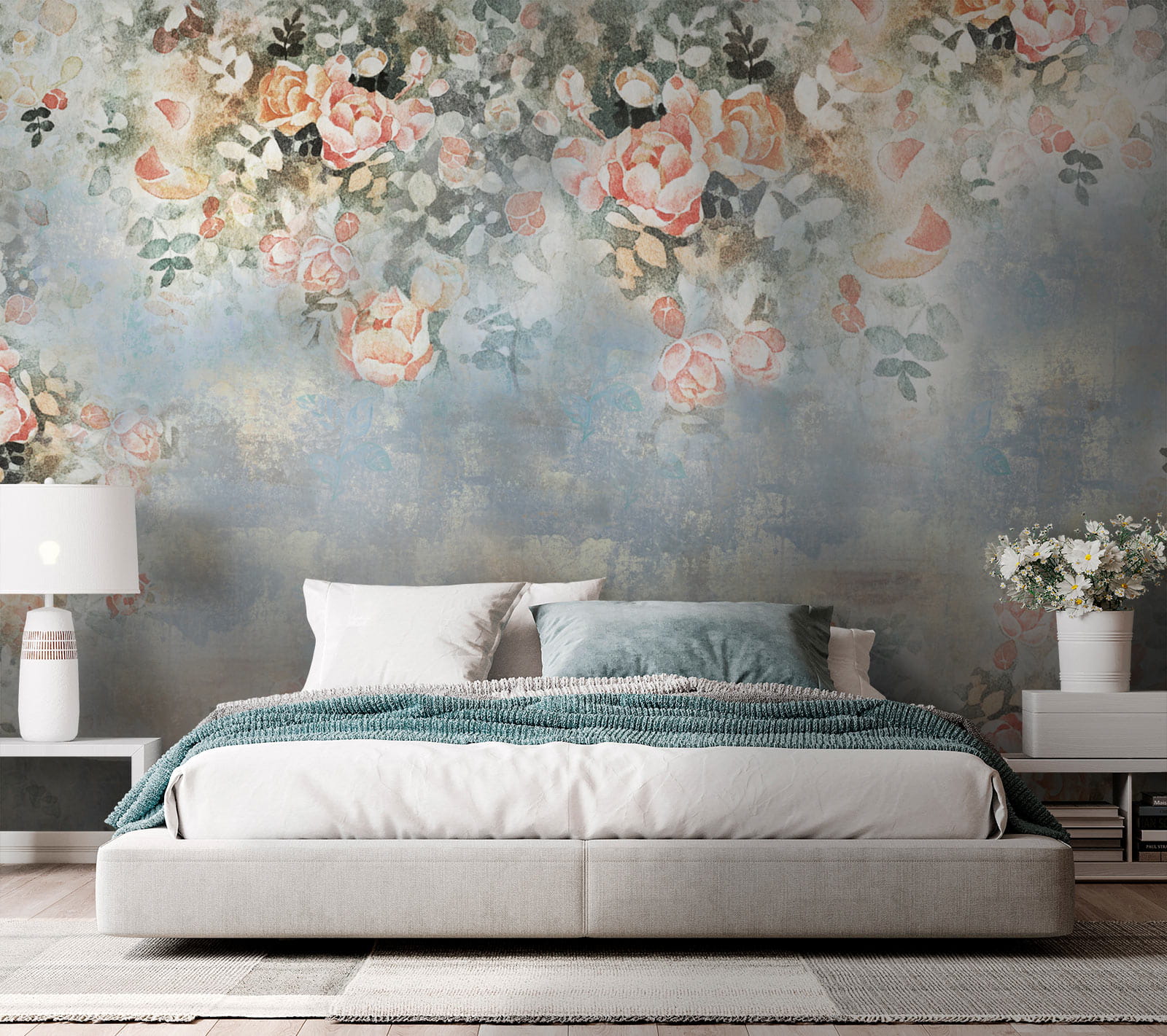 Painting of flowers and leaves u33804pib3m - Painting of flowers and leaves - tegory