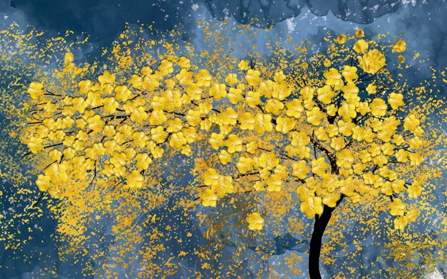 Tree with yellow leaves