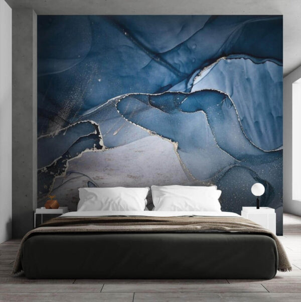 Abstract ocean waves with metallic lines Abstract ocean waves with metallic lines