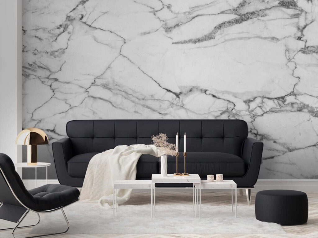 White and black marble White and black marble