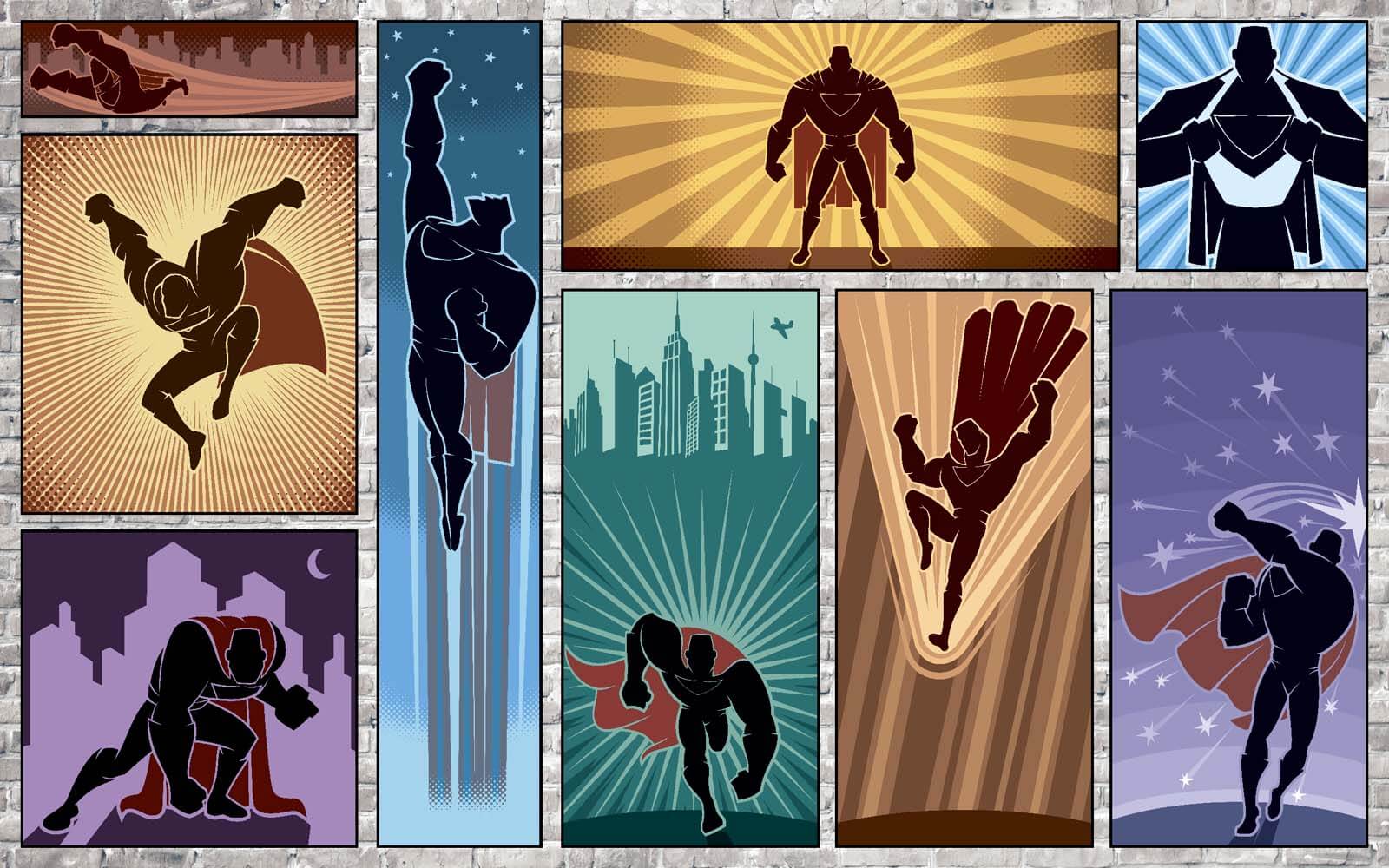 Collection of superhero posters u32483p - Collection of superhero posters - tegory